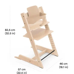 Chaises Hautes Évolutives*Stokke® Tripp Trapp® Pack Chaise haute + Baby Set de Gris Tempête