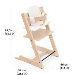 Chaises Hautes Évolutives*Stokke® Tripp Trapp® Pack Chaise haute + Baby Set + Coussin de Naturel / Crème