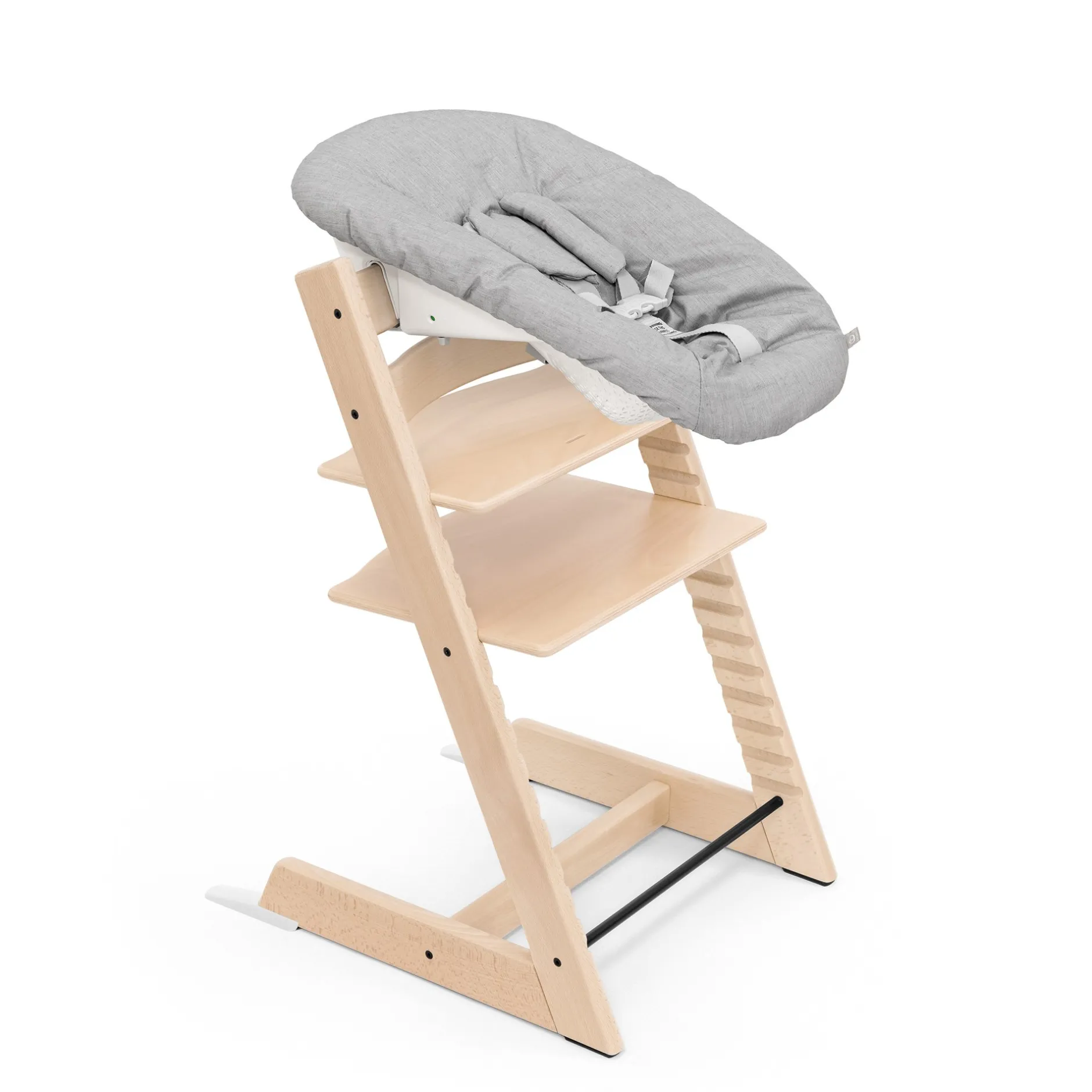 Chaises Hautes Évolutives*Stokke® Tripp Trapp® Pack Chaise haute + Baby Set + Newborn Set de Naturel / Gris