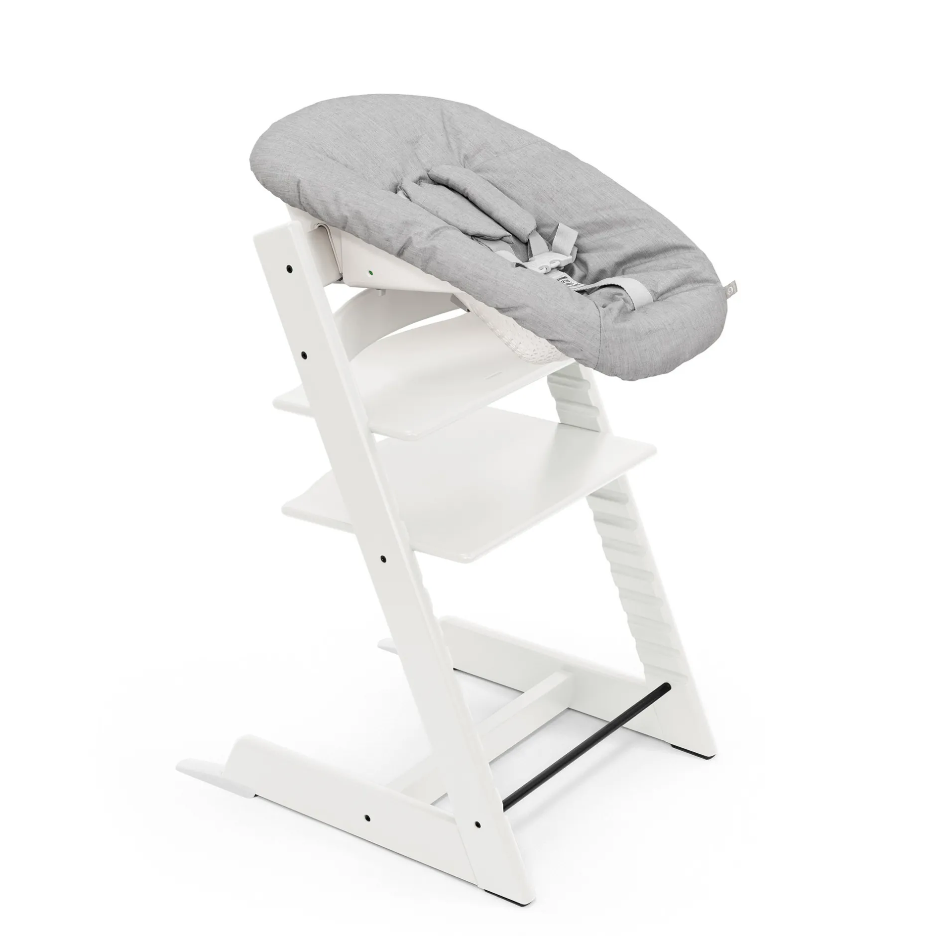 Chaises Hautes Évolutives*Stokke® Tripp Trapp® Pack Chaise haute + Baby Set + Newborn Set de Blanc / Gris