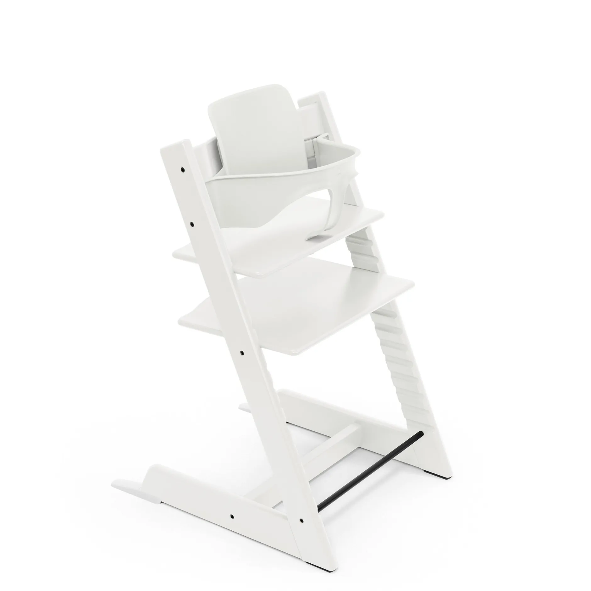 Chaises Hautes Évolutives*Stokke® Tripp Trapp® Pack Chaise haute + Baby Set + Newborn Set de Blanc / Gris