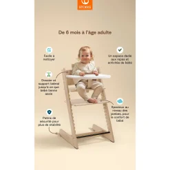 Chaises Hautes Évolutives*Stokke® Tripp Trapp® Pack Chaise haute + Baby Set + Plateau de Noir