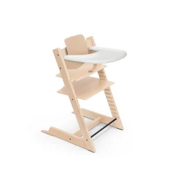 Chaises Hautes Évolutives*Stokke® Tripp Trapp® Pack Chaise haute + Baby Set + Plateau de Naturel / Blanc