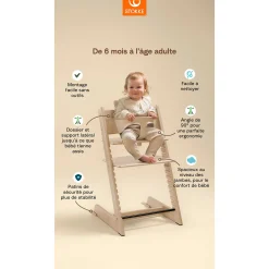 Chaises Hautes Évolutives*Stokke® Tripp Trapp® Pack Chaise haute + Baby Set de Noir