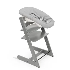 Chaises Hautes Évolutives*Stokke® Tripp Trapp® Pack Chaise haute + Baby Set + Newborn Set de Gris Tempête / Gris