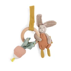 Hochets*Moulin Roty Trois petits s Hochet anneau bois de Lapin