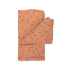 Langes*Moulin Roty Trois petits lapins Set de 3 langes imprimés de Sauge/Argile/Ocre