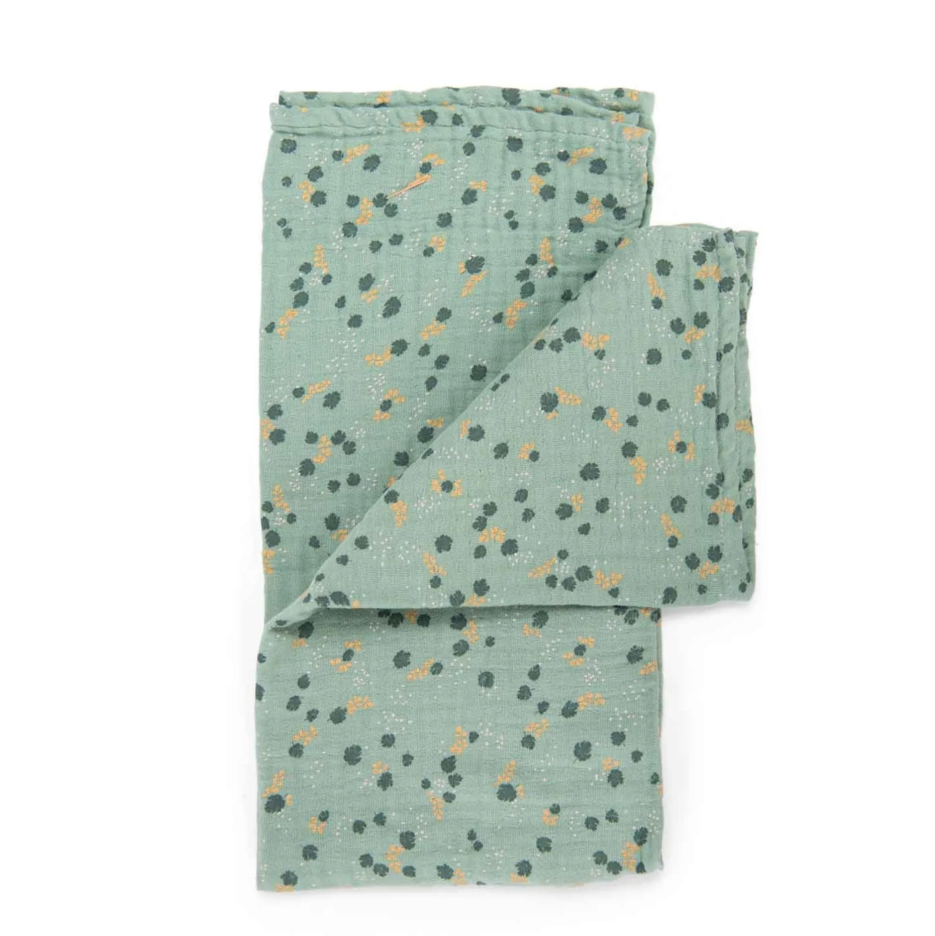 Langes*Moulin Roty Trois petits lapins Set de 3 langes imprimés de Sauge/Argile/Ocre