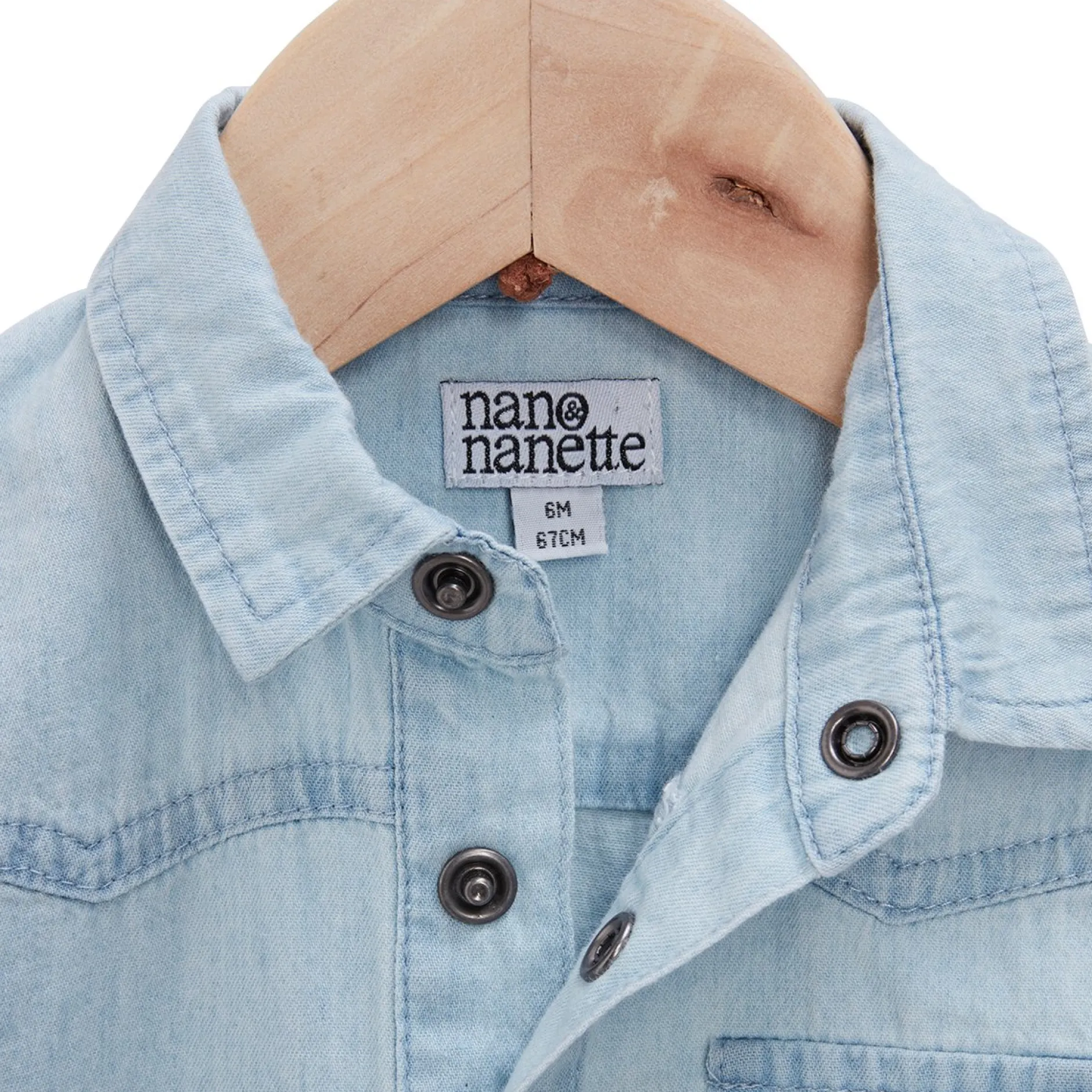 T-Shirts, Polos, Chemises*Nano & nanette Tropicool Chemise manches courtes denim de Ultra Light