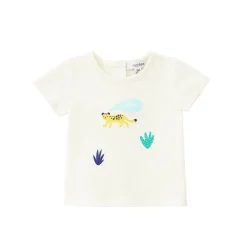 T-Shirts, Polos, Chemises*Marèse T-shirt Petit Léopard 1 mois de Ecru Drapeau