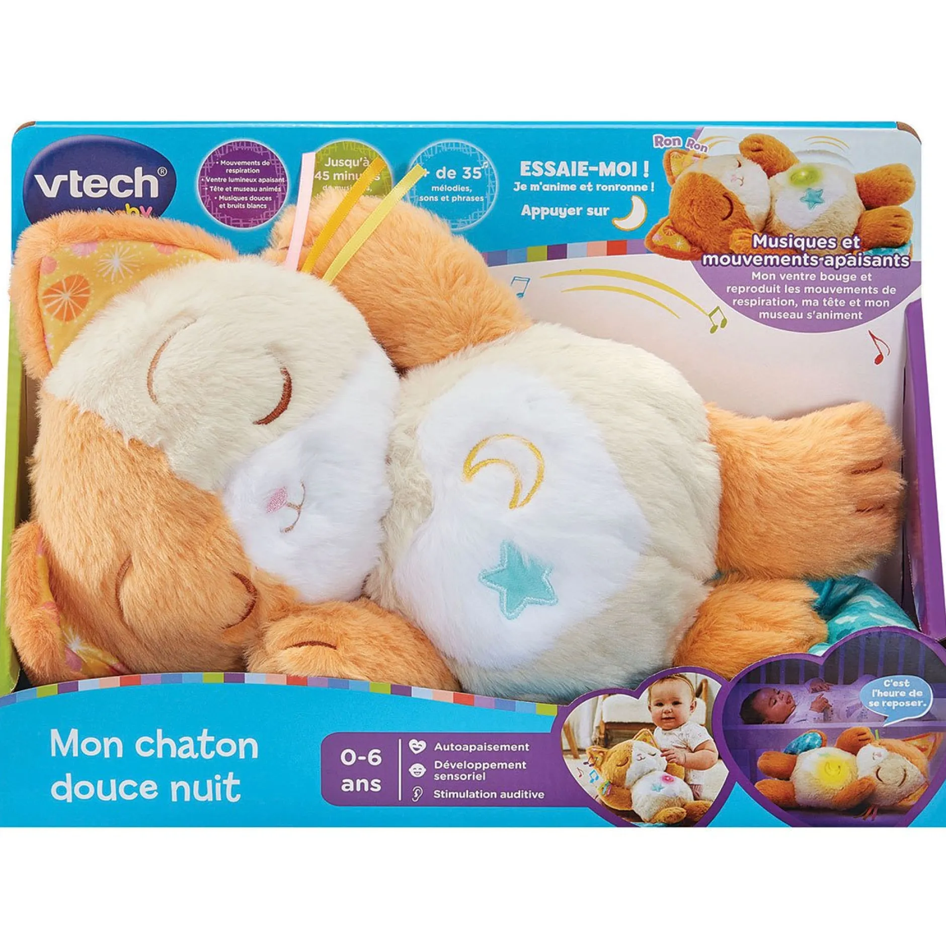 Doudous|Veilleuses*Vtech Veilleuse et doudou Mon chaton douce nuit de