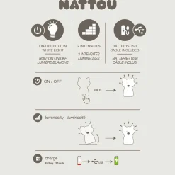 Veilleuses*Nattou Veilleuse Silicone Renard de Brun