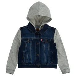 Vestes, Manteaux, Pilotes*Levi's Kids Veste à capuche bi-matière de Indigo