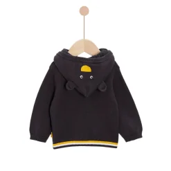 Vestes, Manteaux, Pilotes*P'tit bisou Veste en tricot à capuche de Gris