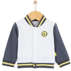 Vestes, Manteaux, Pilotes*P'tit bisou Veste Trop Chou 1 mois de Blanc/gris