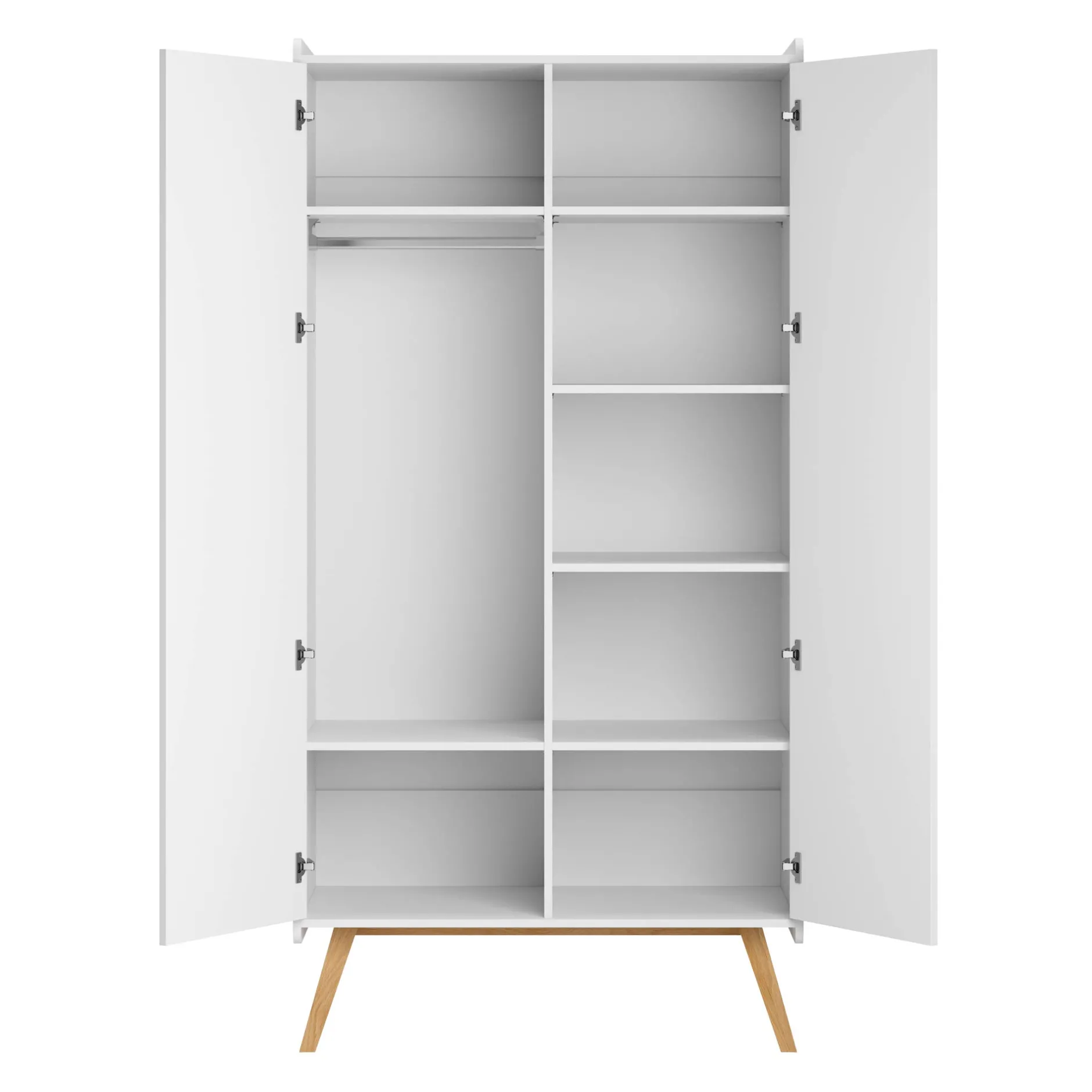 Armoires 2 Portes*Vox Vintage Armoire 2 Portes de Blanc / Chêne